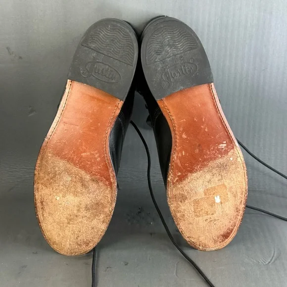 Justin Boots Black Lace Up Kiltie western cowboy boots women size 8.5 - Picture 8 of 8